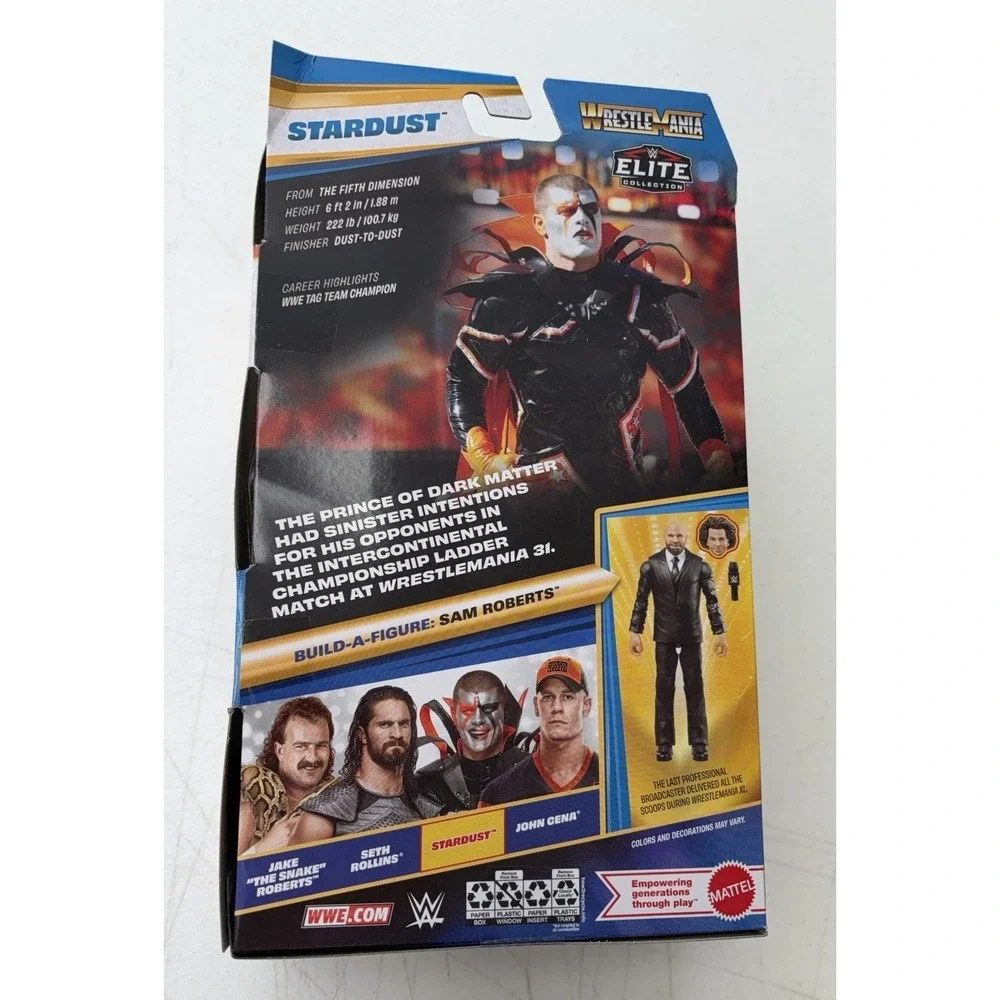 Mattel WWE Elite Collection Wrestle Mania STARDUST Sm Box Dmg New